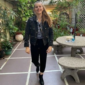 Marc Jacobs Cropped Denim Distressed Jean Jacket